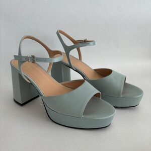 & Other Stories Women's blue platform chunky strappy sandal‎ heels size 41